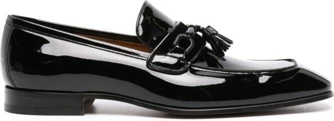 TOM FORD Bailey square-toe loafers Black