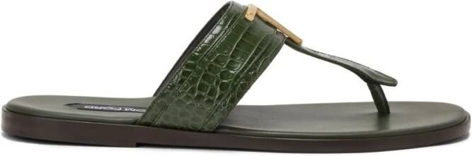 TOM FORD Brighton leather sandals Green