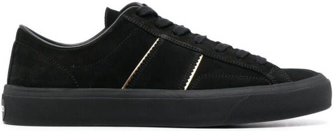 TOM FORD Cambridge suede lot-top sneakers Black