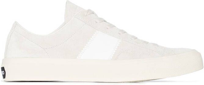 TOM FORD Cambridge suede low-top sneakers White