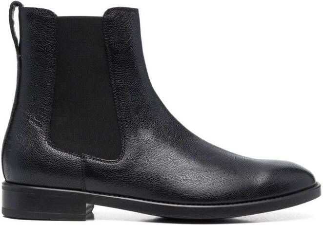 TOM FORD grained leather ankle boots Black