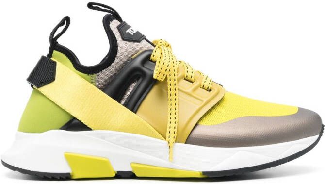 TOM FORD Jago panelled Sneakers Yellow