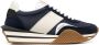 TOM FORD James panelled leather sneakers Blue - Thumbnail 1