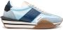 TOM FORD James suede-panelling sneakers Blue - Thumbnail 1