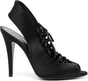 TOM FORD lace-front 110mm leather pumps Black