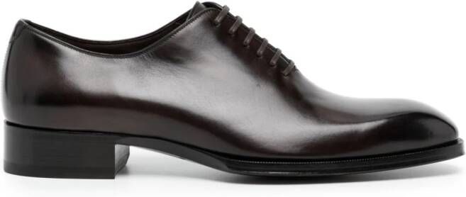 TOM FORD Claydon leather lace-up shoes Brown