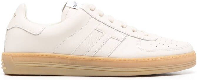 TOM FORD logo-patch lace-up sneakers Neutrals