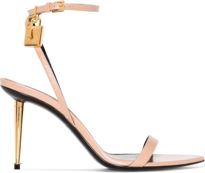 TOM FORD Naked 85mm leather sandals Neutrals