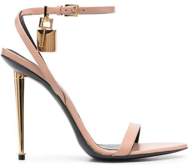 TOM FORD Padlock 120mm leather sandals Pink