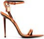 TOM FORD Padlock-detail 100mm leather sandals Orange - Thumbnail 1