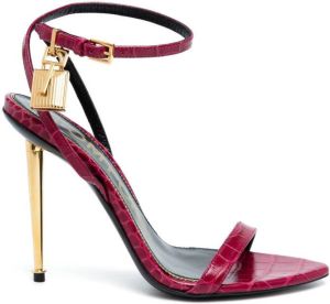 TOM FORD padlock-detail 115mm sandals Pink