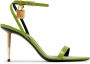 TOM FORD padlock-detail embossed-crocodile sandals Green - Thumbnail 1