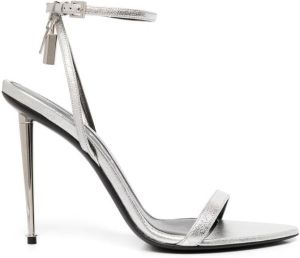 TOM FORD padlock-detailed pumps Silver