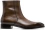 TOM FORD polished leather ankle boots Brown - Thumbnail 1
