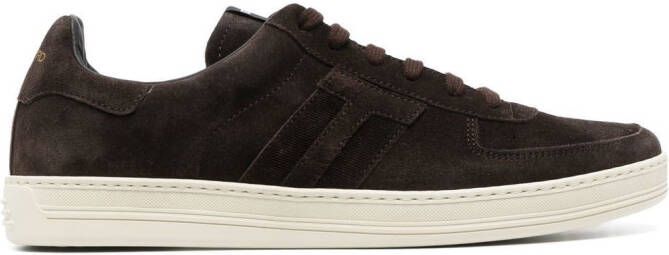 TOM FORD Radcliffe suede low-top sneakers Brown