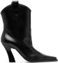 TOM FORD square-toe heeled leather boots Black - Thumbnail 1