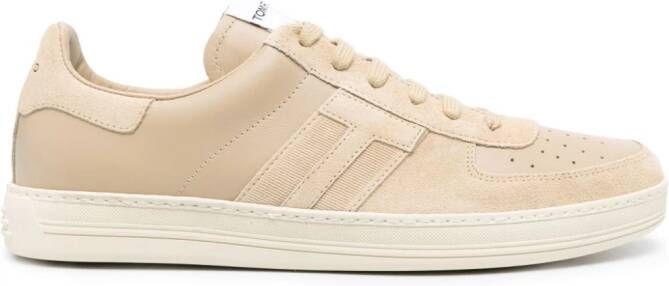 TOM FORD suede leather sneakers Neutrals