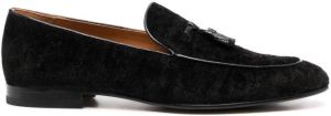 TOM FORD tassel-trim suede loafers Black