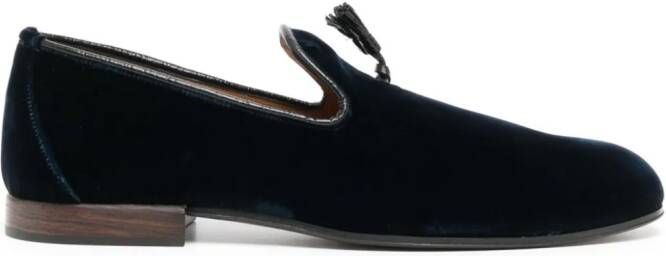 TOM FORD Nicolas tassel-detail velvet loafers Blue