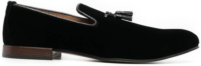 TOM FORD Velvet Nicholas tassel-detail slippers Black