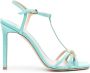 TOM FORD Whitney 105mm leather sandals Blue - Thumbnail 1