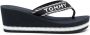 Tommy Hilfiger 65mm logo-strap wedge sandals Blue - Thumbnail 1
