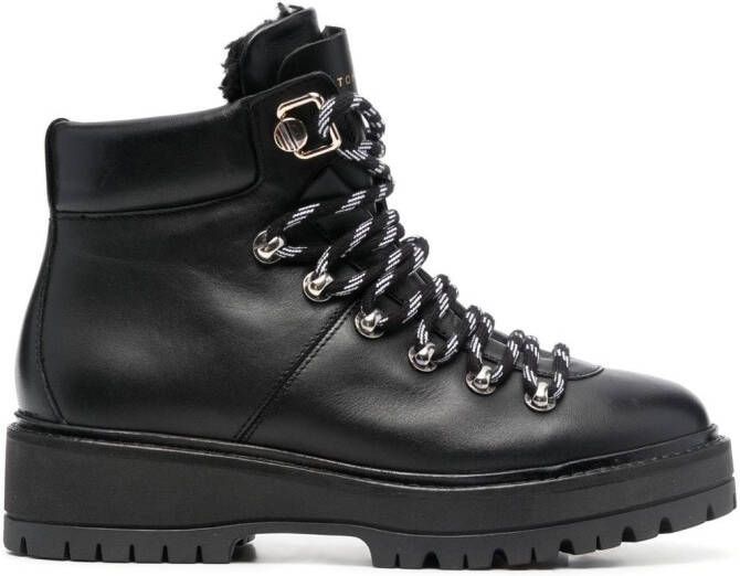 Tommy Hilfiger ankle lace-up fastening boots Black