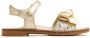 Tommy Hilfiger Junior bow-detail leather sandals Gold - Thumbnail 1