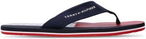Tommy Hilfiger braided-strap logo-print flip flops Blue