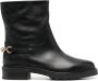 Tommy Hilfiger chain detail leather ankle boots Black - Thumbnail 1