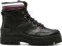 Tommy Hilfiger Corporate leather ankle boots Black - Thumbnail 1