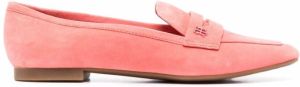 Tommy Hilfiger crossover strap detail loafers Pink