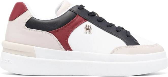 Tommy Hilfiger Elevated colour-block leather sneakers Blue