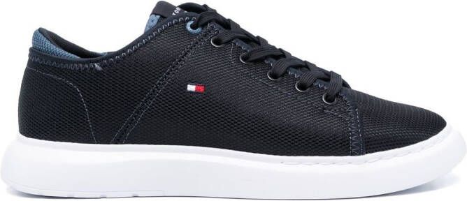 Tommy Hilfiger embroidered logo mesh low-top sneakers Blue