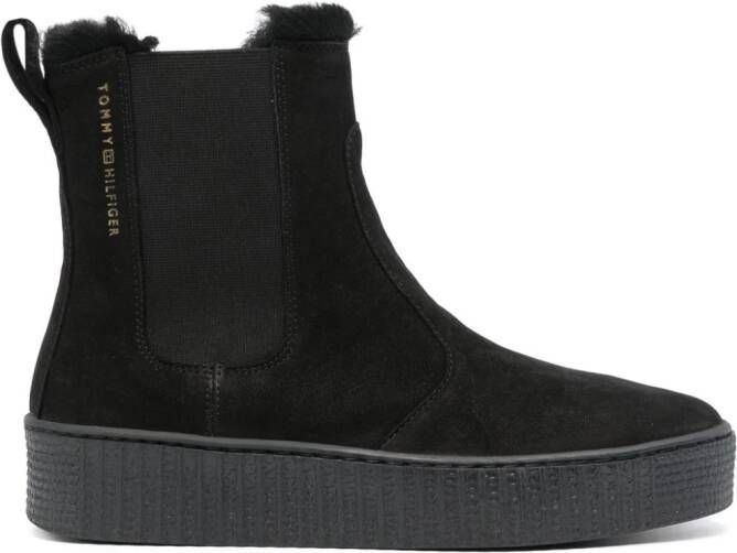 Tommy Hilfiger Essential Chelsea suede boots Black
