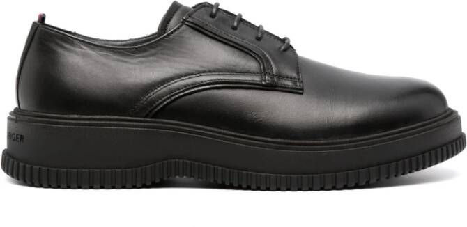 Tommy Hilfiger Everyday round-toe leather brogues Black
