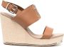Tommy Hilfiger high wedge espadrille sandals Brown - Thumbnail 1