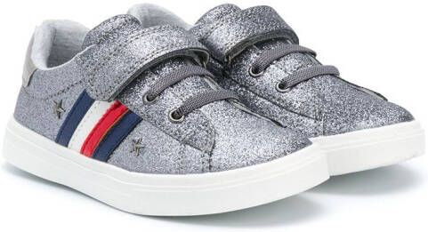 Tommy Hilfiger Junior glitter touch-strap sneakers Grey