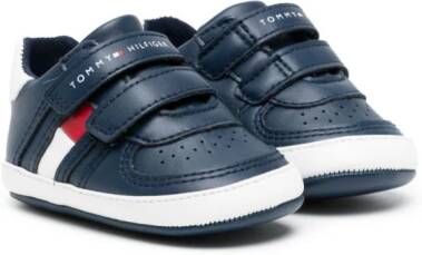 Tommy Hilfiger Junior logo-print touch-strap sneakers Blue