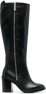 Tommy Hilfiger knee-high leather boots Black