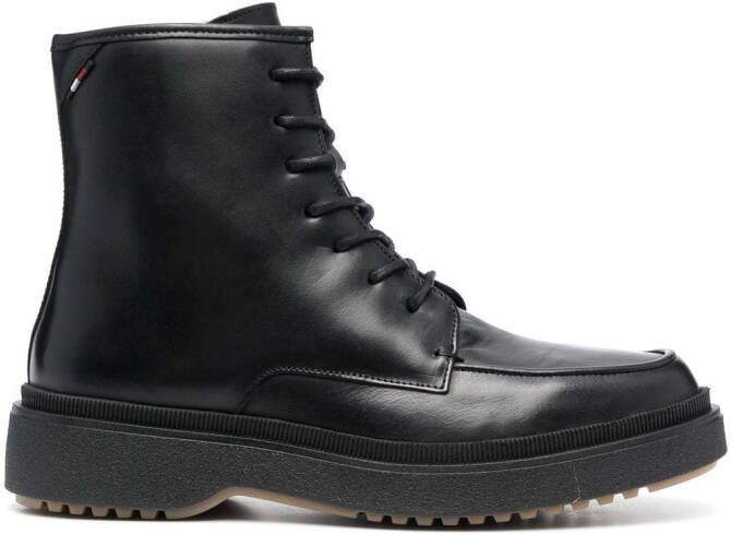 Tommy Hilfiger lace-up leather ankle boots Black