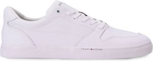 Tommy Hilfiger leather logo-print sneakers White