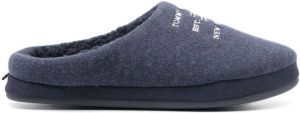 Tommy Hilfiger logo embroidery slippers Blue
