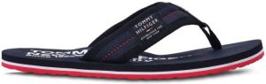 Tommy Hilfiger logo-patch flip flops Blue