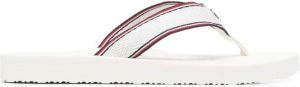 Tommy Hilfiger logo-plaque detail flip-flop sandals White
