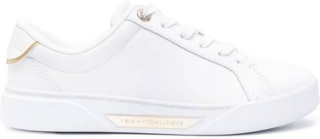 Tommy Hilfiger logo-plaque leather sneakers White