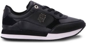 Tommy Hilfiger logo plaque panelled sneakers Black