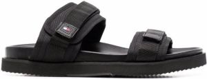 Tommy Hilfiger logo-plaque touch-strap sandals Black