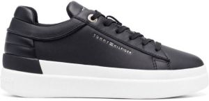Tommy Hilfiger logo-print lace-up sneakers Black