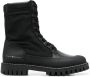 Tommy Hilfiger logo-stamp lace-up boots Black - Thumbnail 1